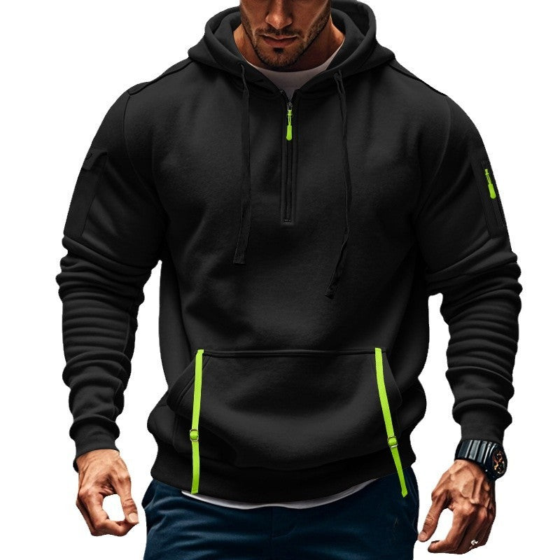Casual Multi-zipper Arm Pocket Sweatshirt