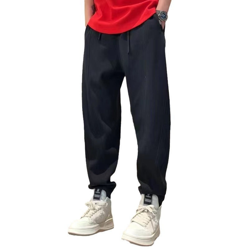 Ankle-tied Loose Harem Pants