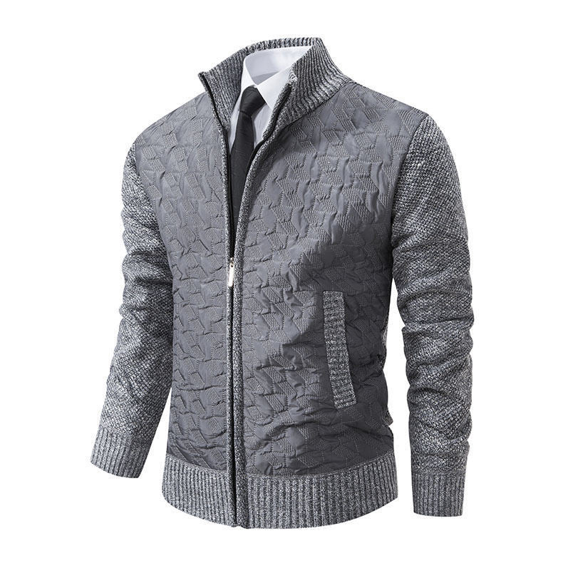 Sweater Jacket Men's Coat Stand-up Collar Slim Fit Casual Fashion Knitwear