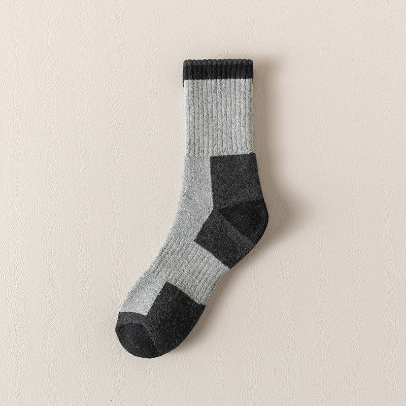 Men Fleece Lined Padded Warm Keeping Terry-loop Hosiery Wool Socks