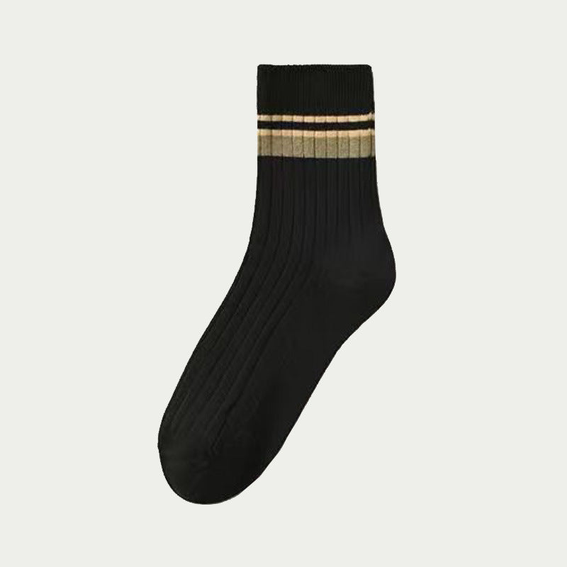 Mid-calf Academic Style Socks