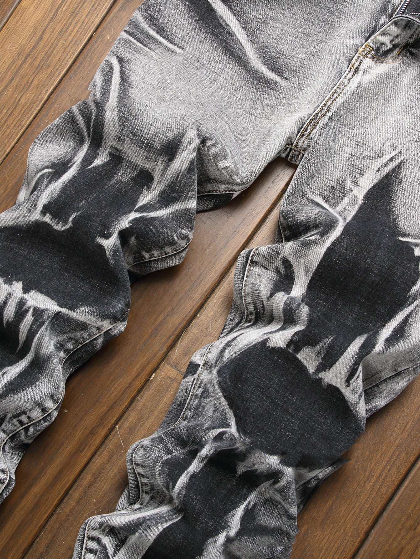 Slim Fit All-match Gray Jeans