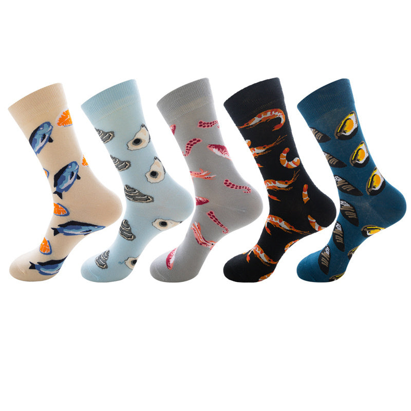 Men's Jacquard Socks AF0815 One size 5Pair