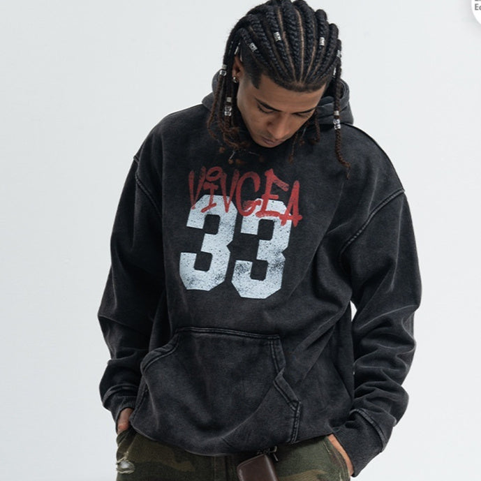 Old Hooded Fleece Lined Sweater