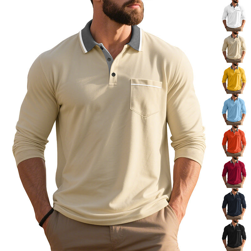 Long-sleeved Men's Polo Shirt