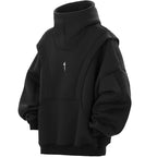 New Trendy Spacewalk Machine Armor Sweater Black