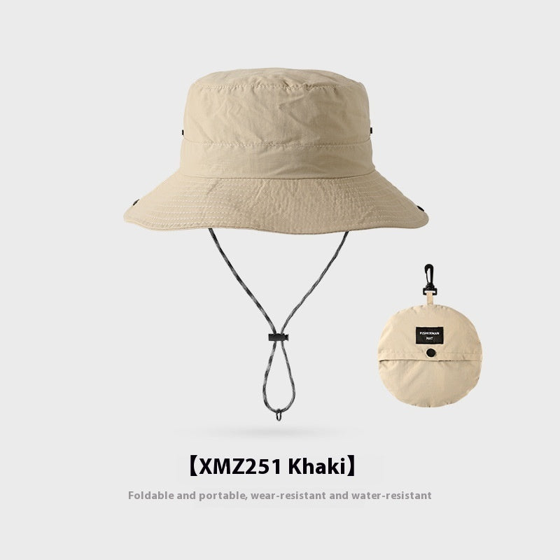 Summer Sun-proof UV-resistant Breathable And Wearable Water-repellent Hat Classic Khaki Free Size