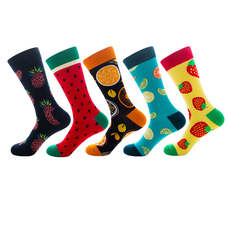Men's Jacquard Socks AF089 One size 5Pair