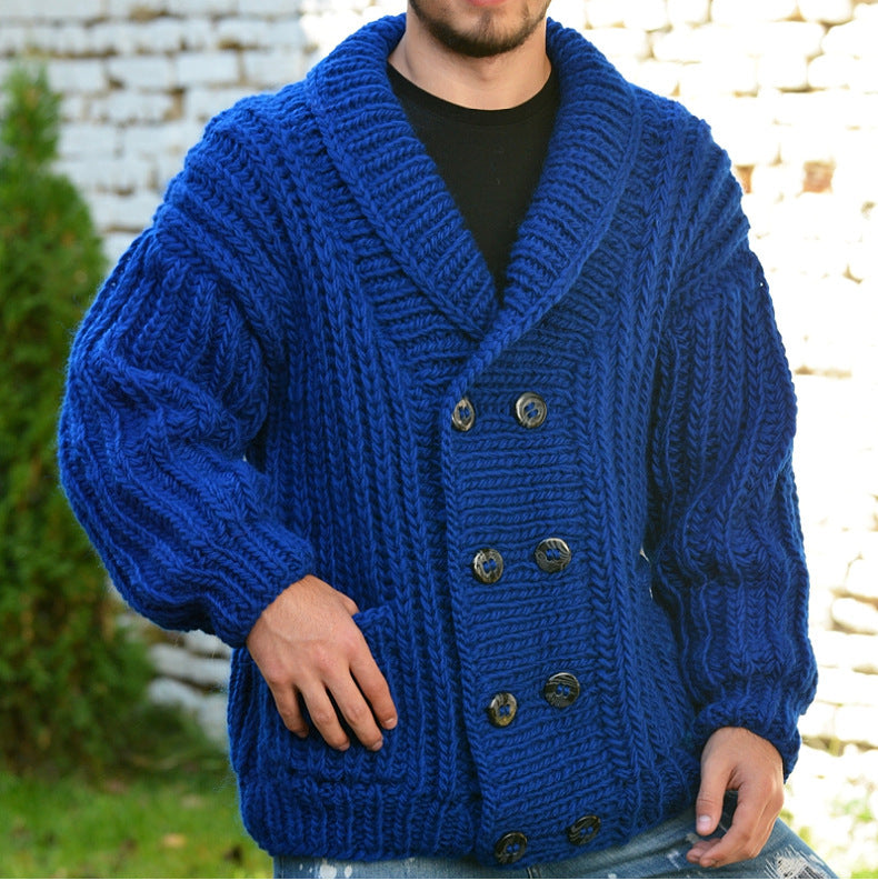 Thickened Double Breasted Sweater