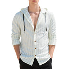 Slim-fit Hood Cardigan Shirt