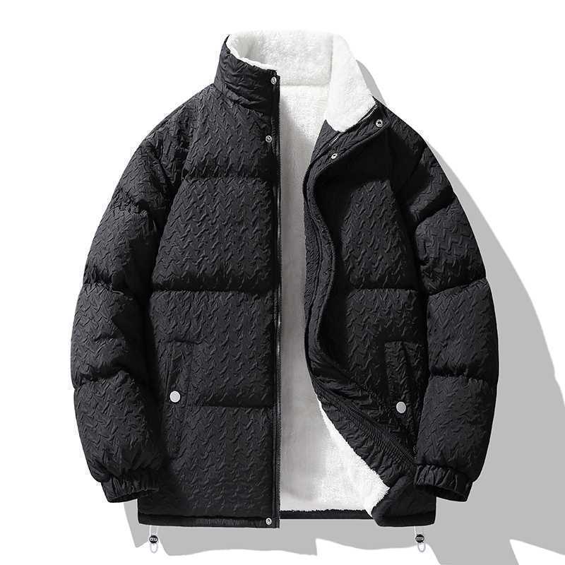 Thickened Cotton-padded Clothes Trendy Casual Black