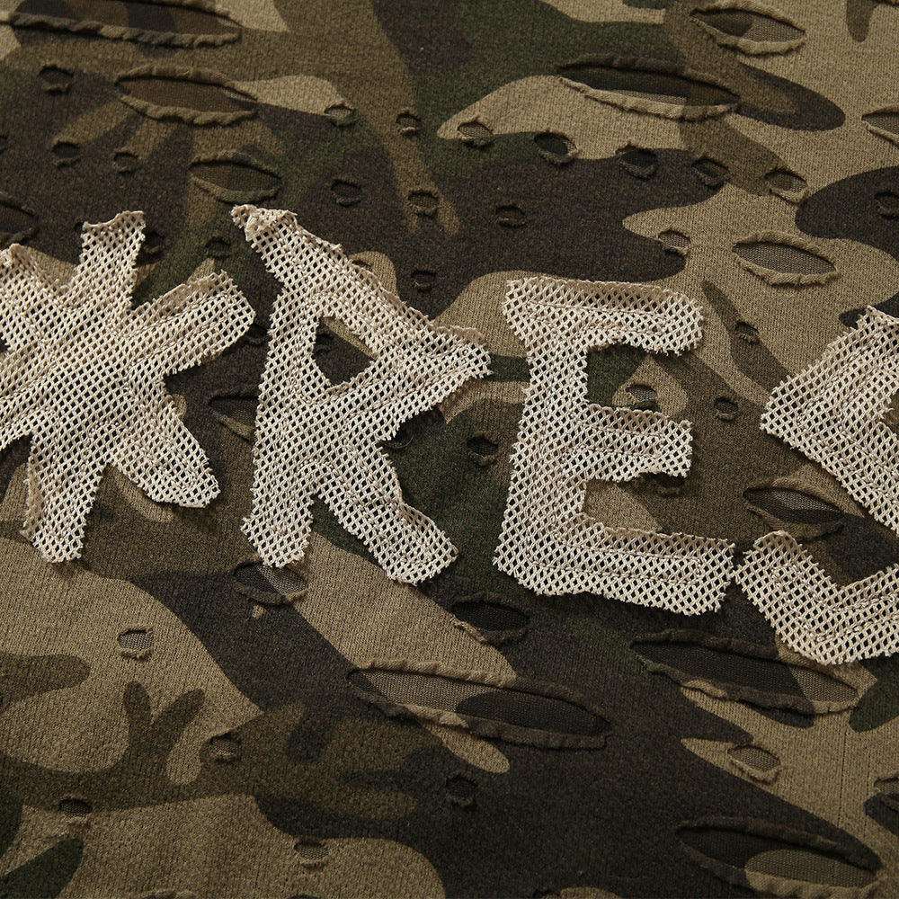 Camouflage Sweater Loose Casual Camouflage Top