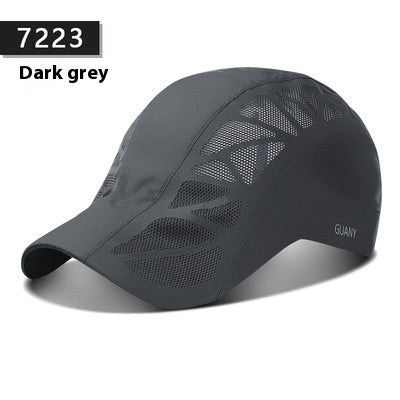 Summer Sun Protection Quick-dry Baseball Cap Dark Gray