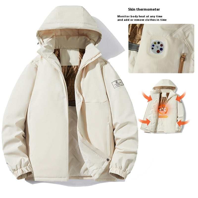 Temperature Sensing Windproof Waterproof Down Jacket