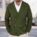 Cardigan Fallwinter Slim Lapel Double Breasted Sweater Army Green