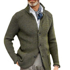 Long-sleeved Knitted Cardigan Stand Collar Sweater