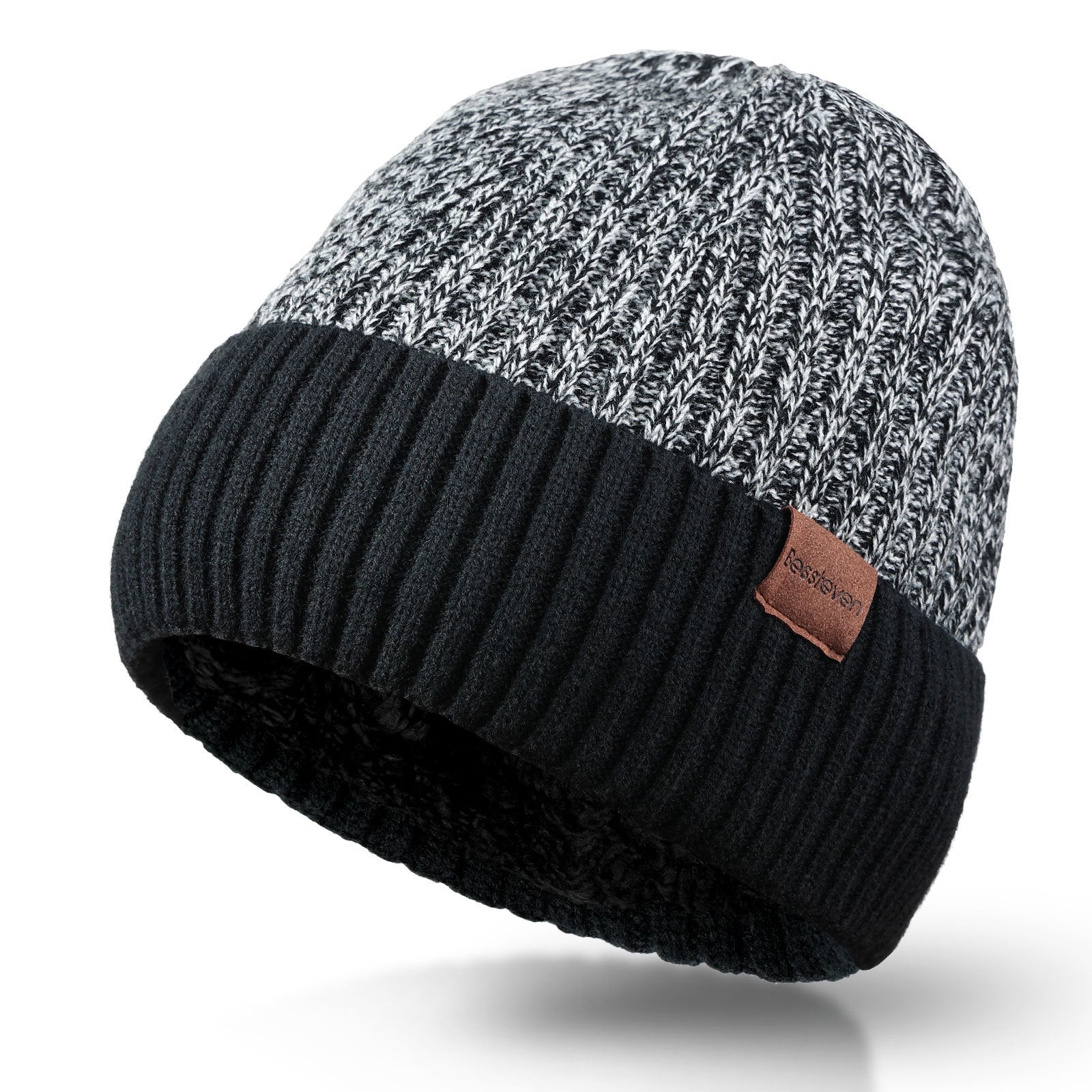 Big Head Circumference Warm Ear Protection Men's Woolen Cap Black Color Matching Free Size