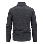 Fleece-lined Thickening Stand Collar Sweater Korean Style Casual Zipper Sweater