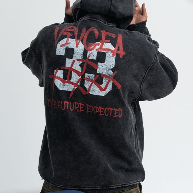 Old Hooded Fleece Lined Sweater