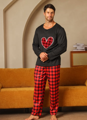 Ice Silk Long Sleeve Long Pants Pajama Set
