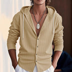 Slim-fit Hood Cardigan Shirt