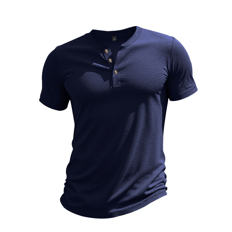 Bamboo Shirt Short Sleeve Navy Blue