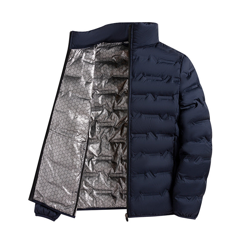 Graphene Material Warm Leisure White Duck Down Jacket Dark Blue