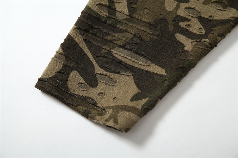 Camouflage Sweater Loose Casual Camouflage Top