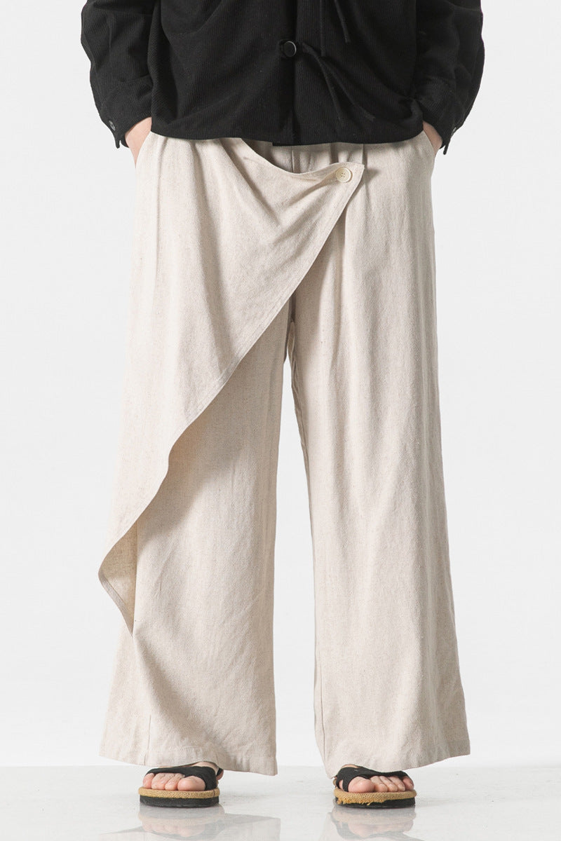 Cotton And Linen Casual Pants
