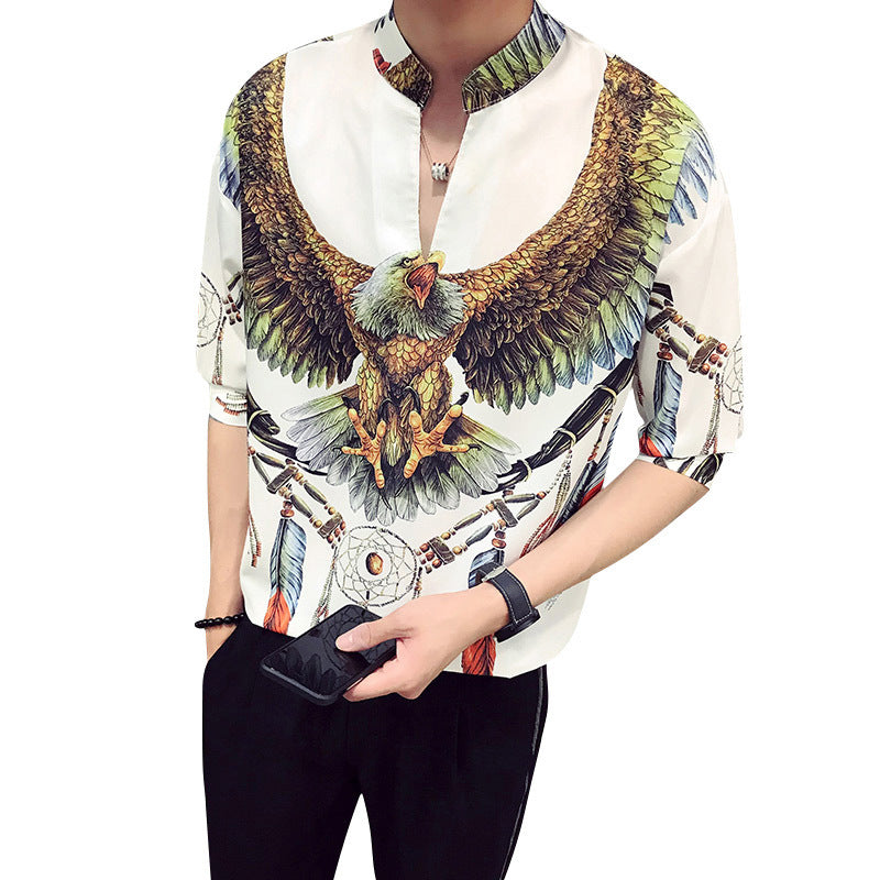 Casual Five-point Sleeve Shirt Sleeves