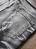 Slim Fit All-match Gray Jeans
