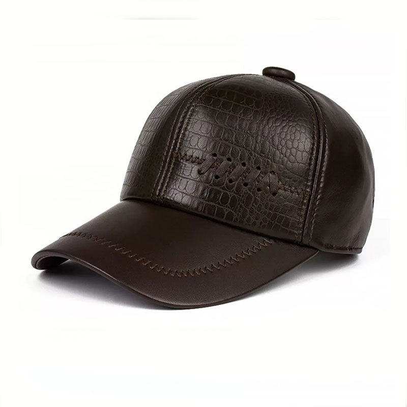 Casual Men's Leather Hat