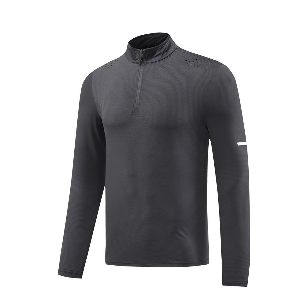 Quick-drying Exercise T-shirt Long Sleeve Dark Gray