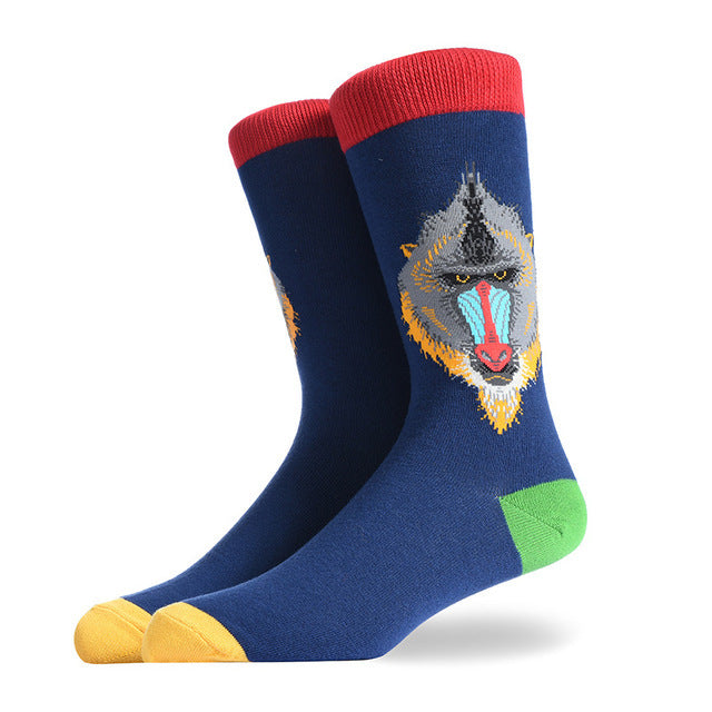 Fashion Creative Hamburger Pizza Alien Men Socks Cute Series V Default