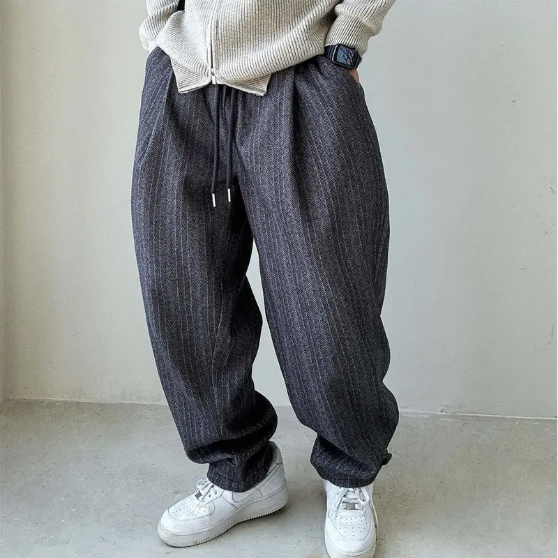 Wide-leg Harem Pants Gray