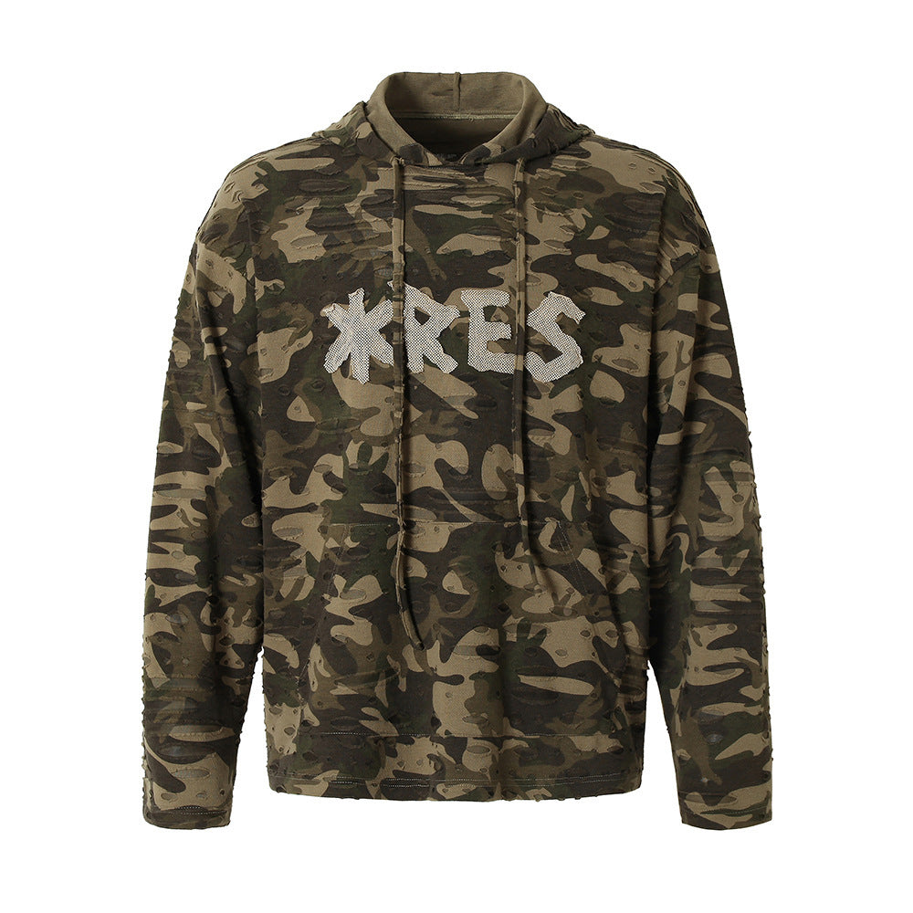 Camouflage Sweater Loose Casual Camouflage Top Camouflage
