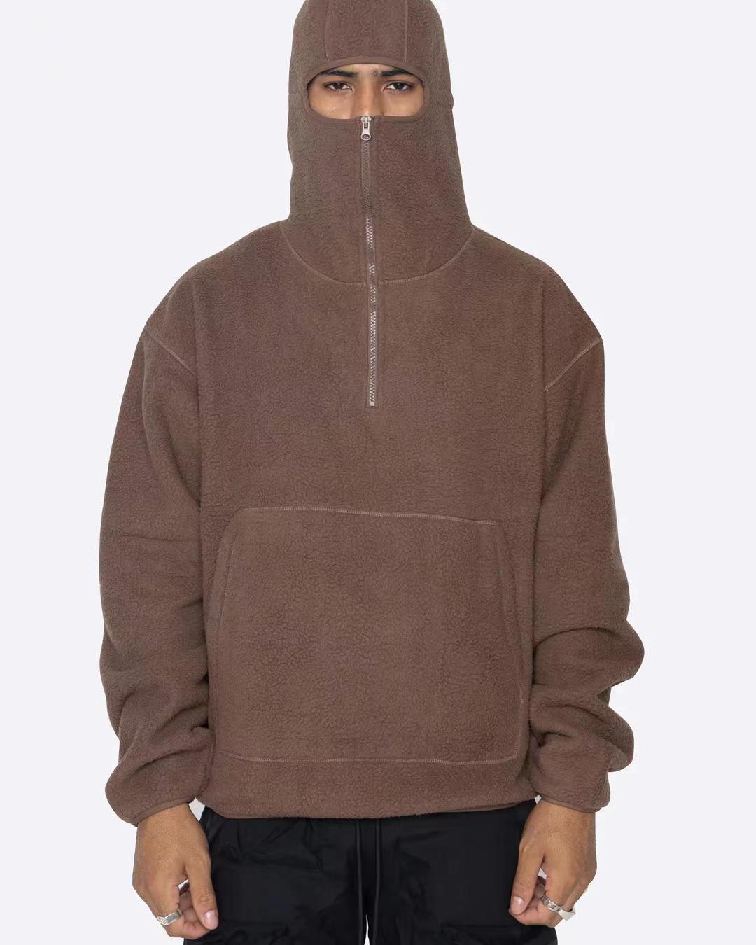 Trendy Casual Brushed Hoody Zipper