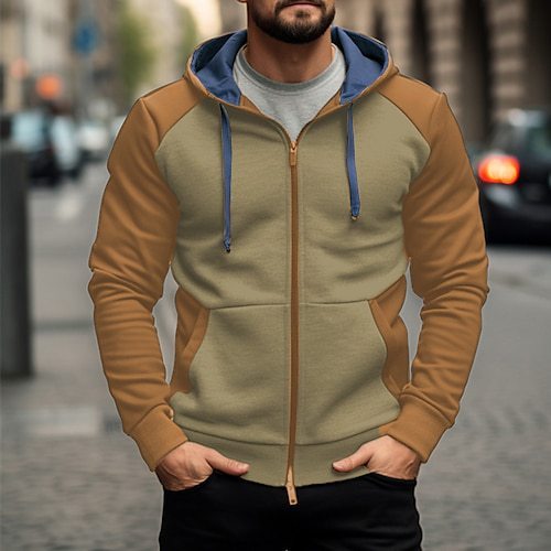 Simple Trendy Casual Loose-fitting Hoodie Zipper Jacket G93P007