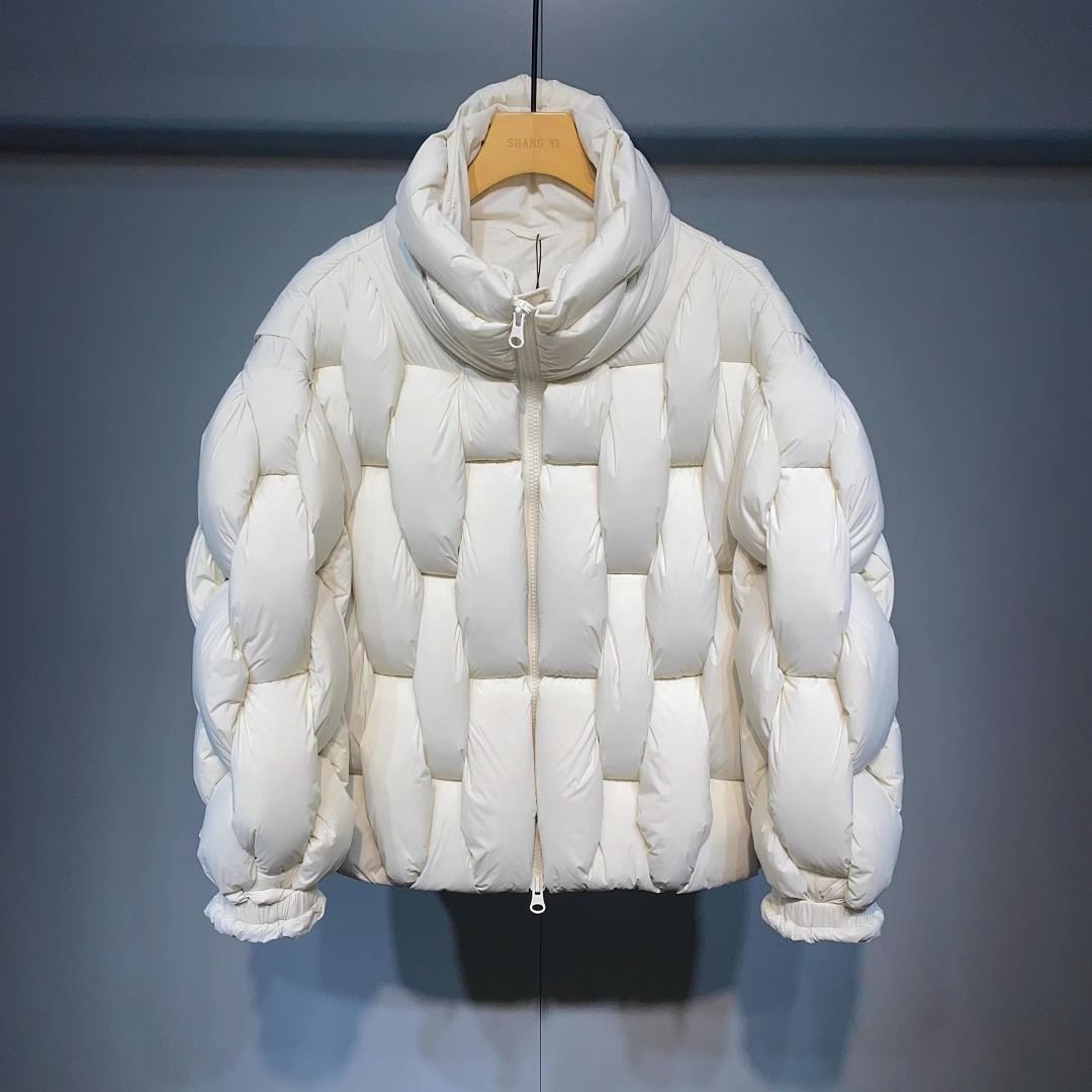 Men's Winter Cotton Dress Thick Warm White