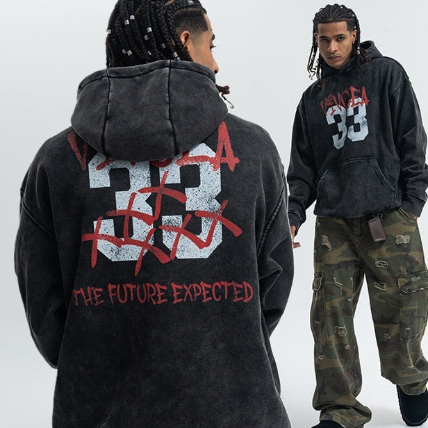 Old Hooded Fleece Lined Sweater
