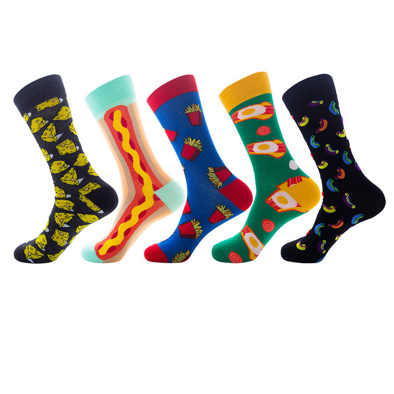 Men's Jacquard Socks AF0822 One size 5Pair