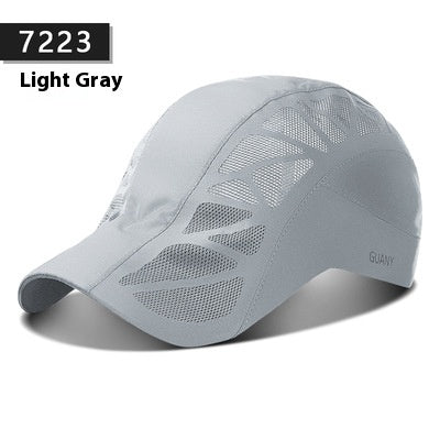 Summer Sun Protection Quick-dry Baseball Cap Light Gray