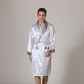 Silk Bathrobe Nightgown Silver
