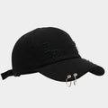 Men's Personality Retro Street Performance Hip Hop Peaked Cap Black Adjustable