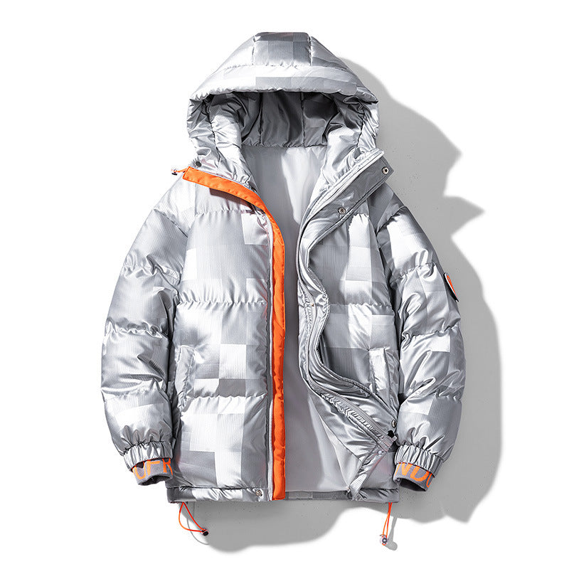 Autumn And Winter Cotton-padded Coat Leisure Silver
