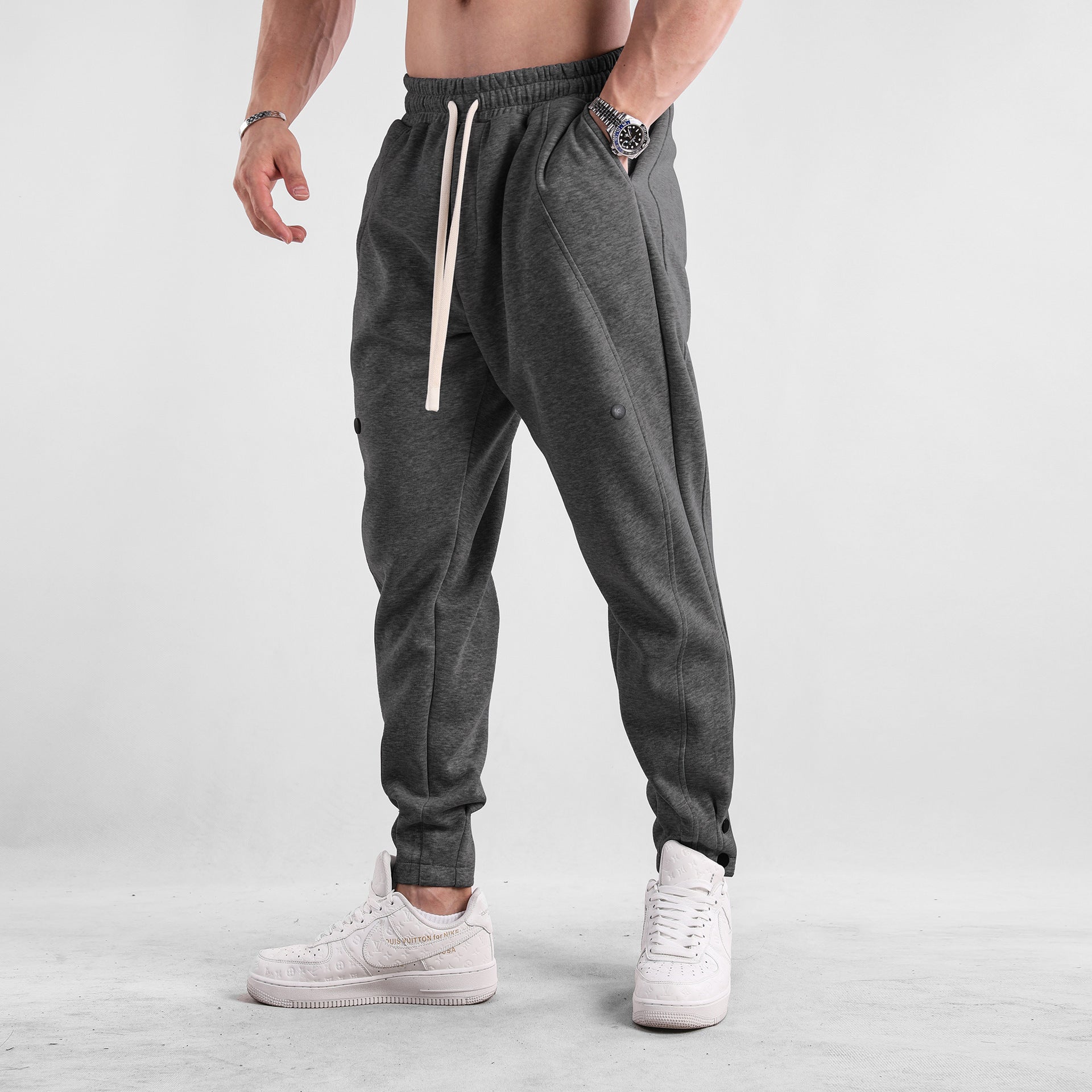 Leisure Sports Loose Trousers Dark Gray