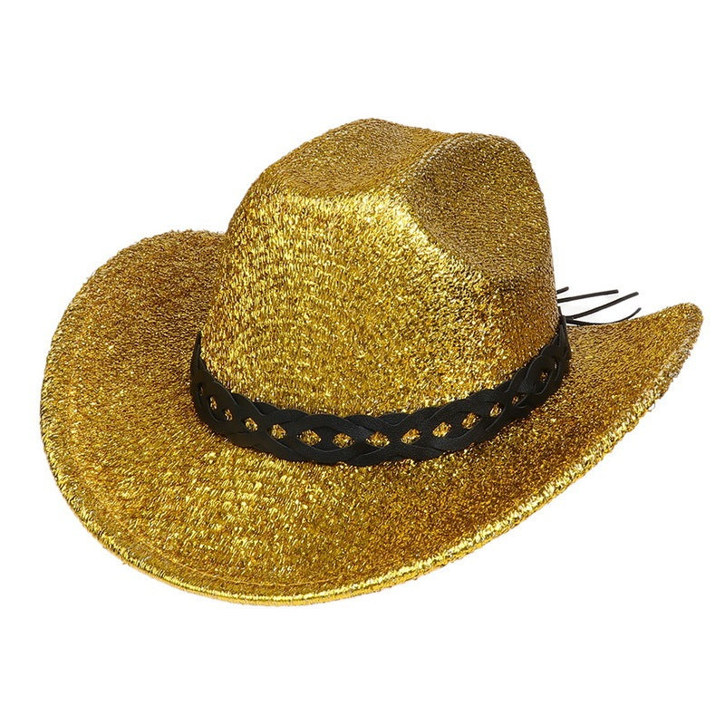 Nightclub Party Hat Flat Top A Gold M56to58cm