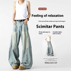 High Street Washed Machete Jeans
