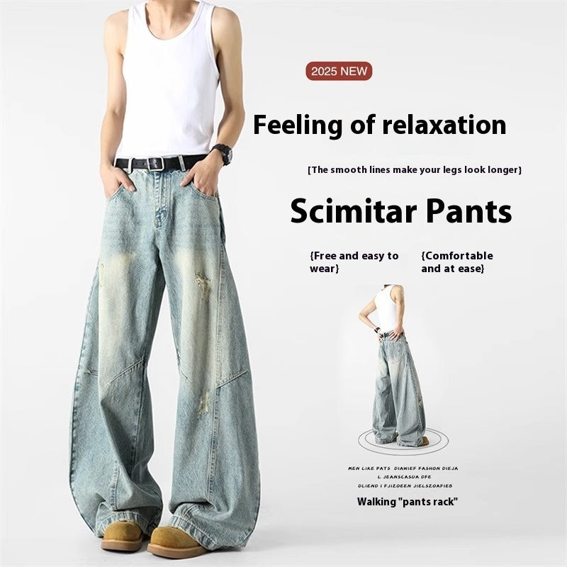 High Street Washed Machete Jeans