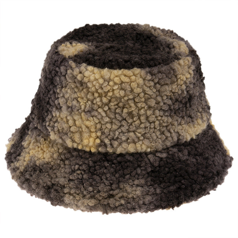 Warm And Cute Tie-dye Bucket Hat Black Adult 58cm